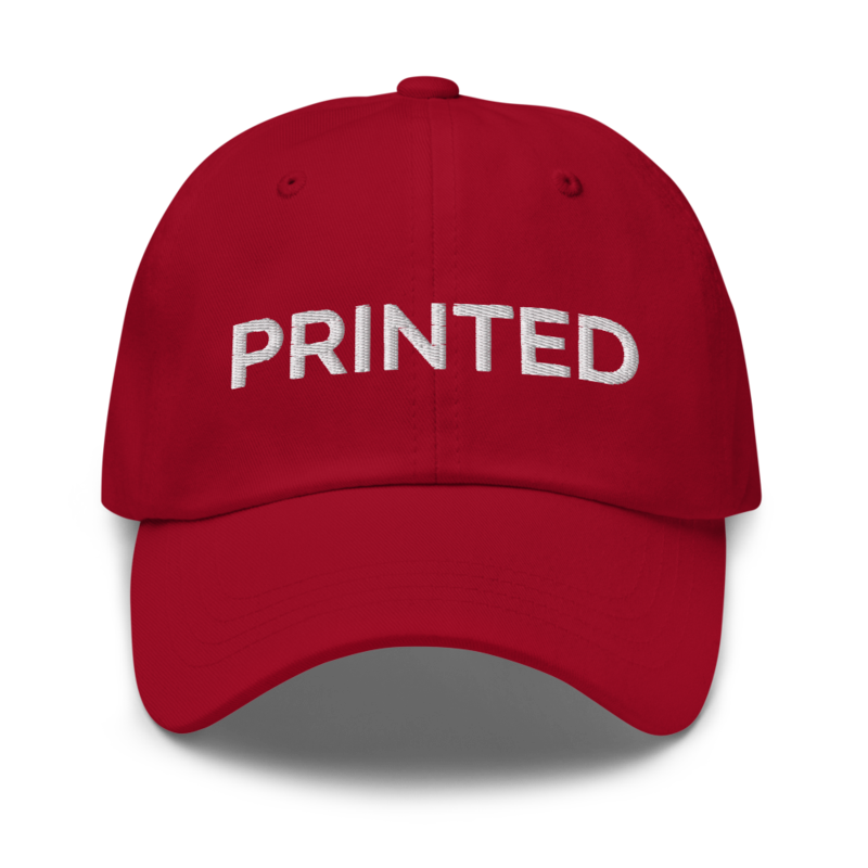 Printed Hat - Cranberry