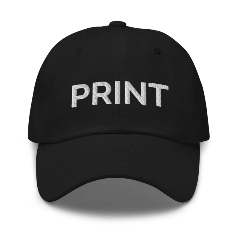 Print Hat - Black