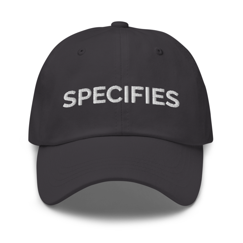 Specifies Hat - Dark Grey