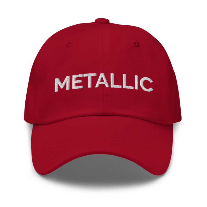 Metallic Hat - Cranberry