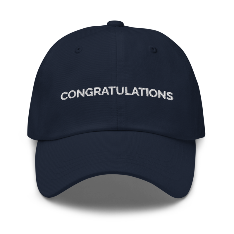 Congratulations Hat - Navy