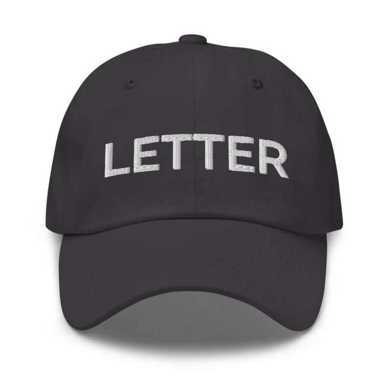 Letter Hat - Dark Grey