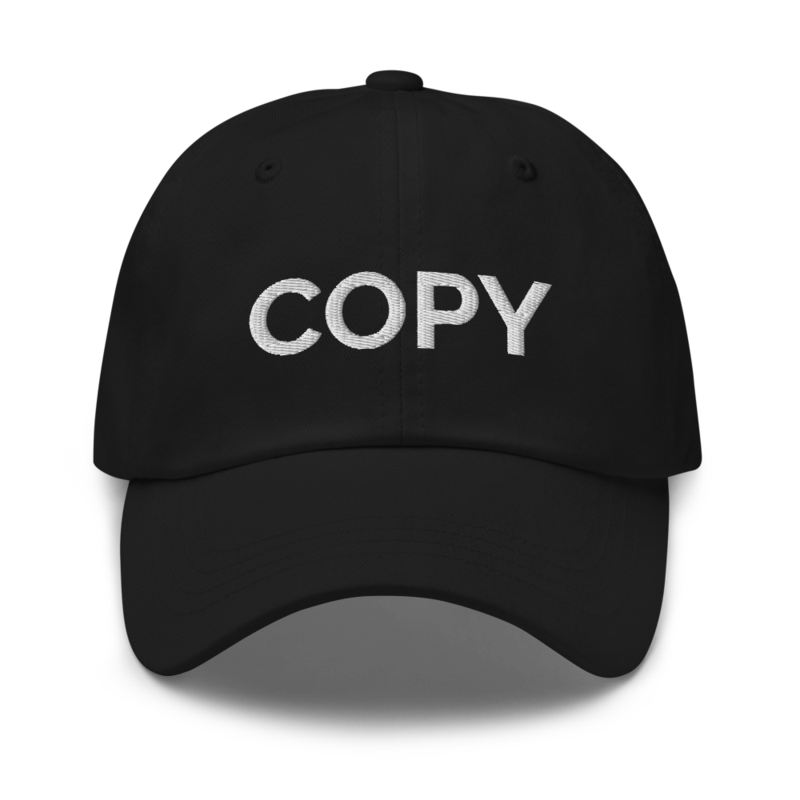 Copy Hat - Black