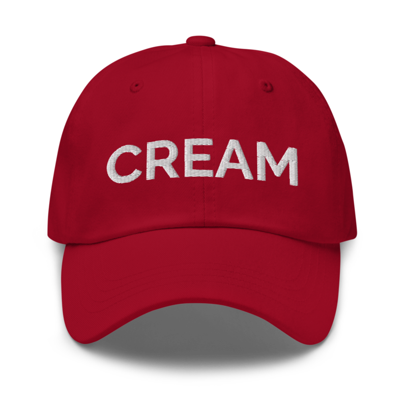Cream Hat - Cranberry