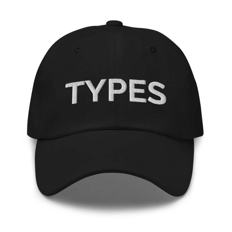 Types Hat - Black