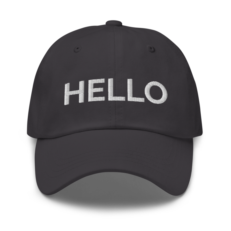 Hello Hat - Dark Grey