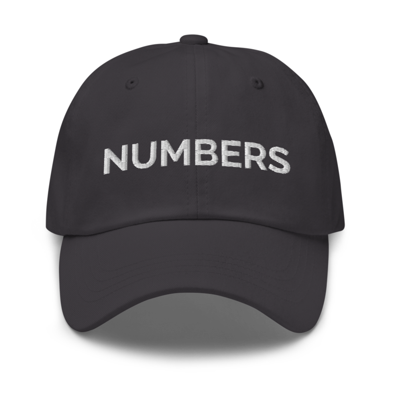 Numbers Hat - Dark Grey