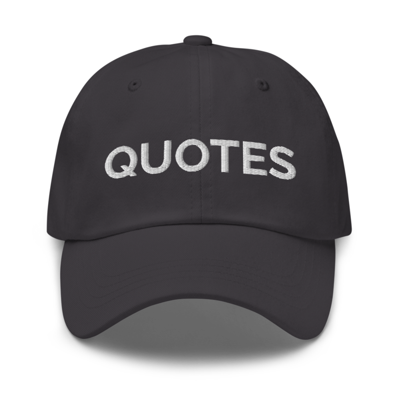 Quotes Hat - Dark Grey