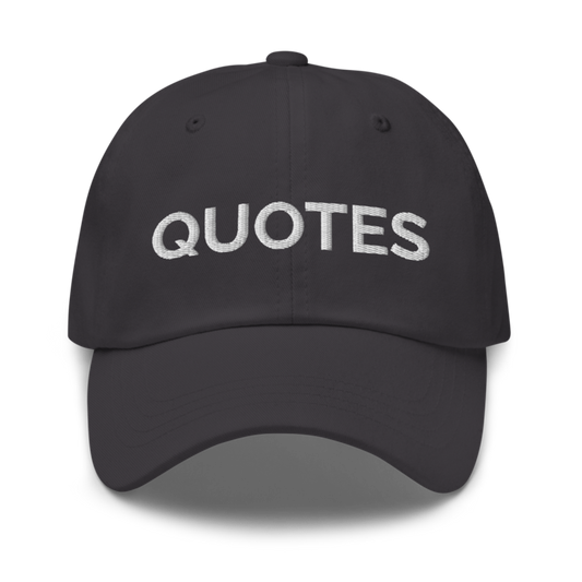 Quotes Hat - Dark Grey