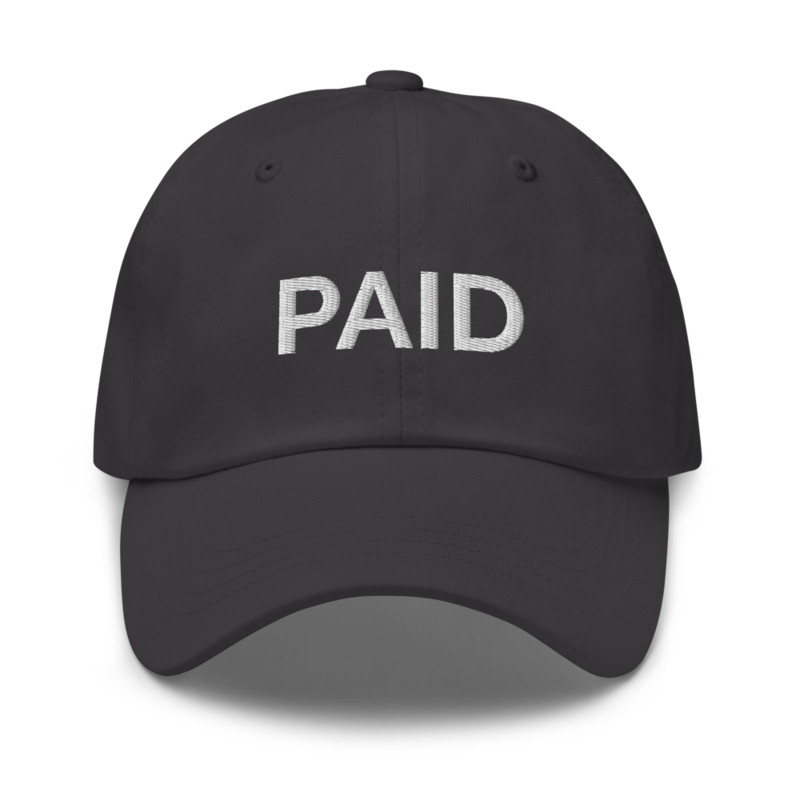 Paid Hat - Dark Grey