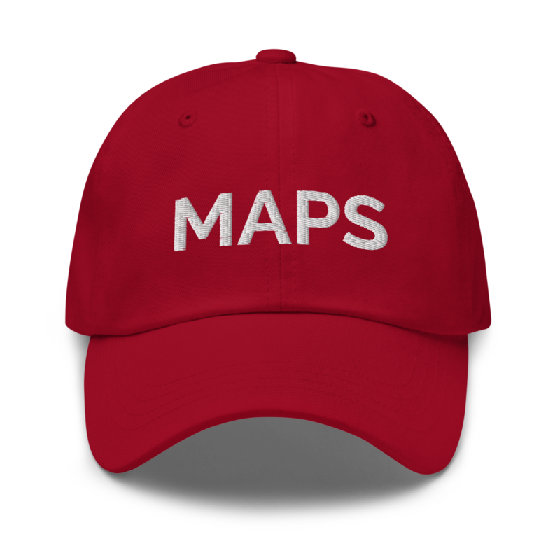 Maps Hat - Cranberry