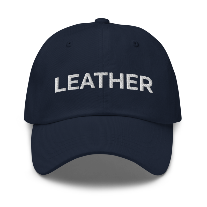 Leather Hat - Navy