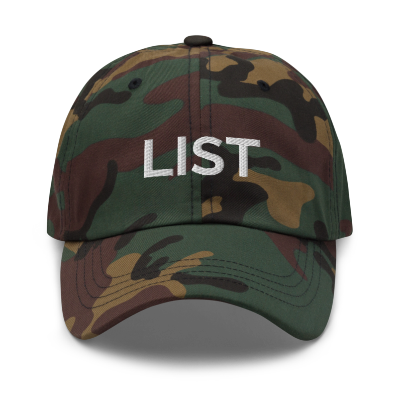 List Hat - Green Camo