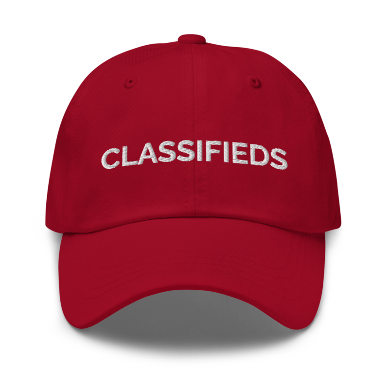 Classifieds Hat - Cranberry