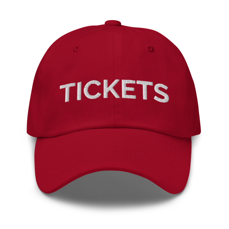 Tickets Hat - Cranberry