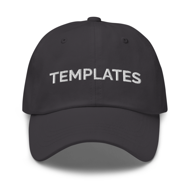 Templates Hat - Dark Grey