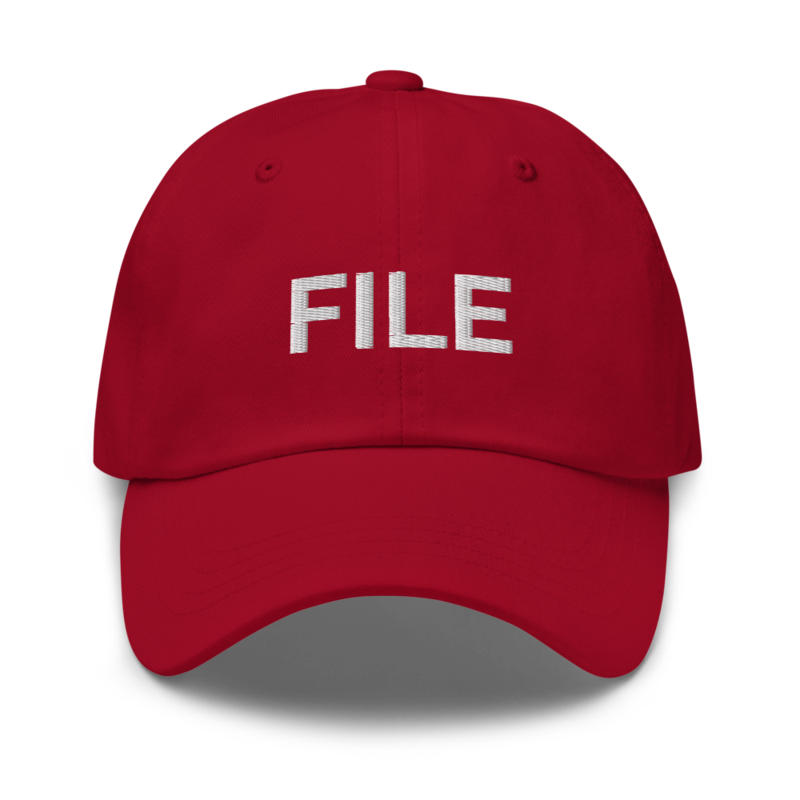 File Hat - Cranberry