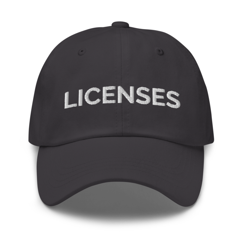 Licenses Hat - Dark Grey