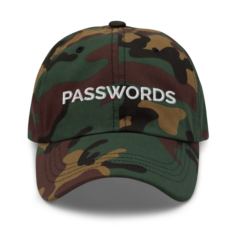 Passwords Hat - Green Camo