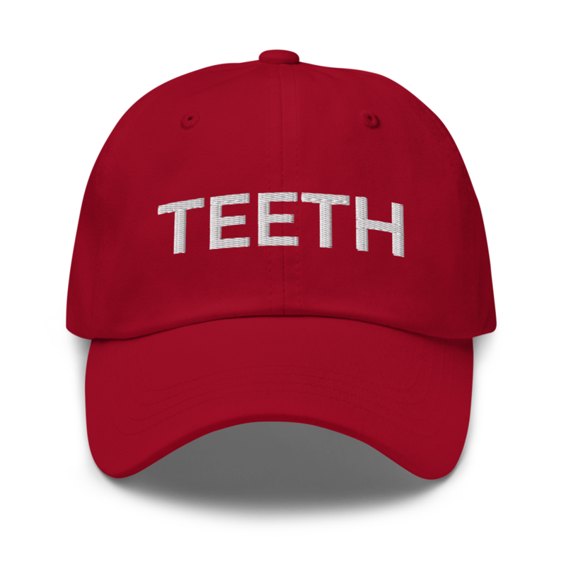 Teeth Hat - Cranberry