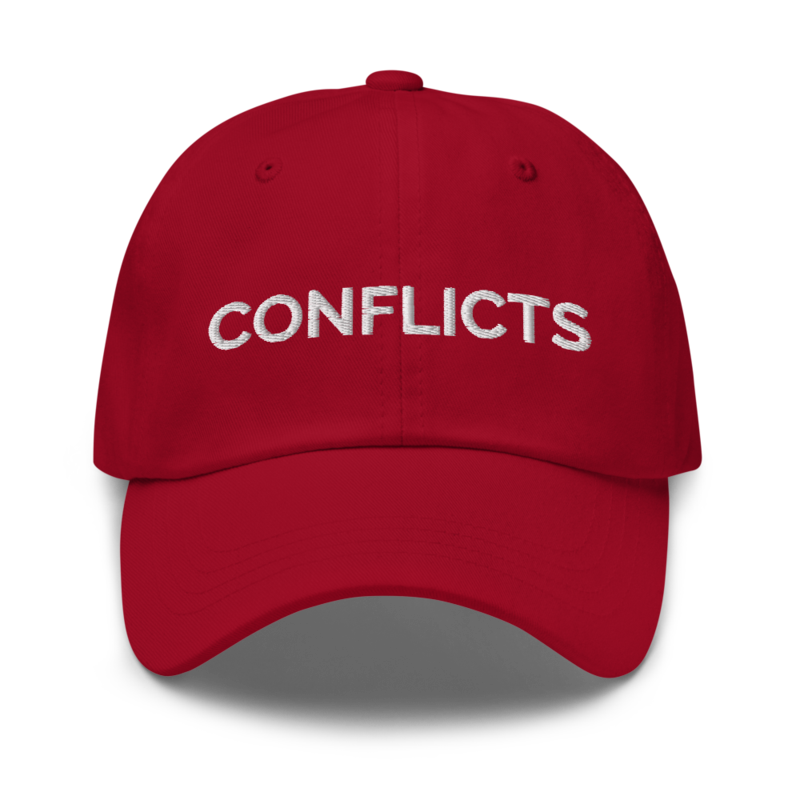 Conflicts Hat - Cranberry