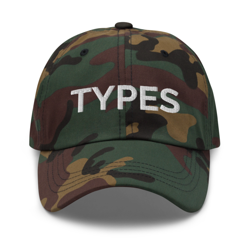 Types Hat - Green Camo