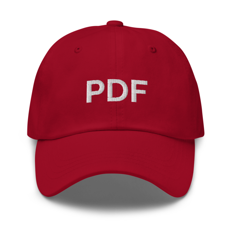 Pdf Hat - Cranberry