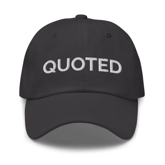 Quoted Hat - Dark Grey