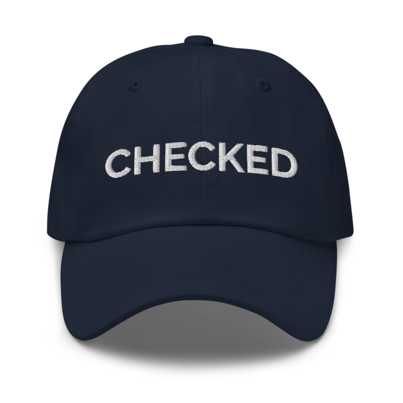 Checked Hat - Navy