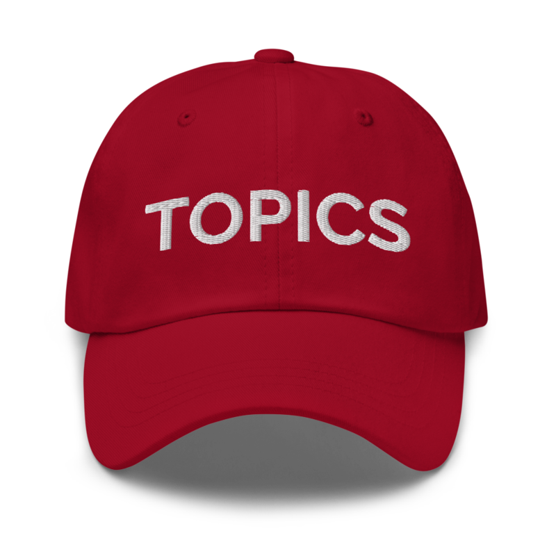 Topics Hat - Cranberry