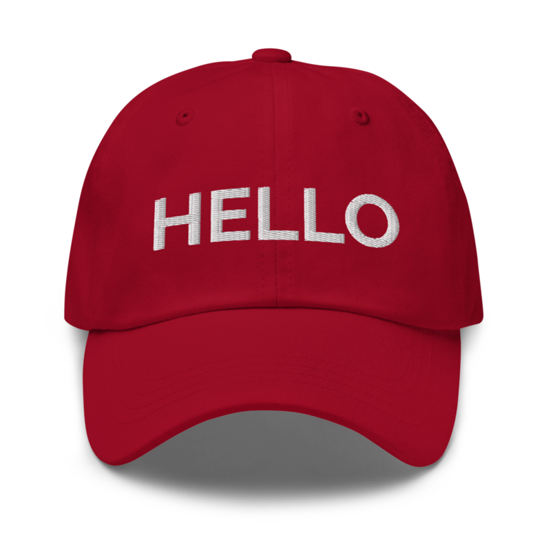 Hello Hat - Cranberry