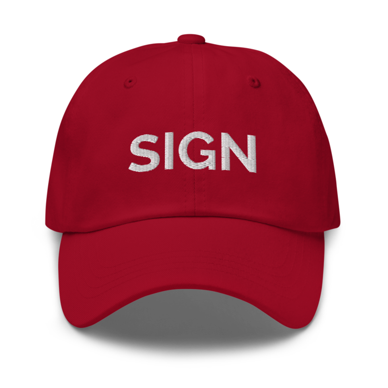 Sign Hat - Cranberry