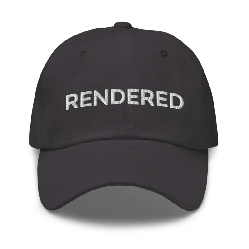 Rendered Hat - Dark Grey