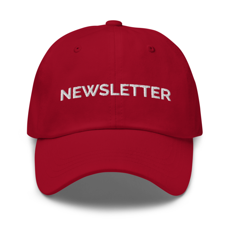 Newsletter Hat - Cranberry