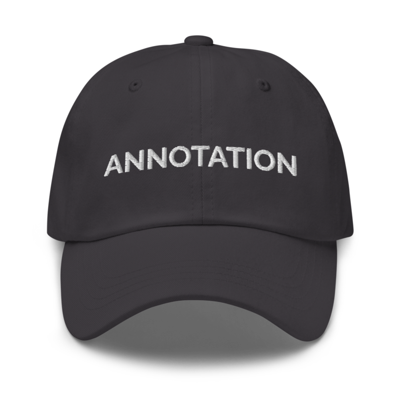 Annotation Hat - Dark Grey