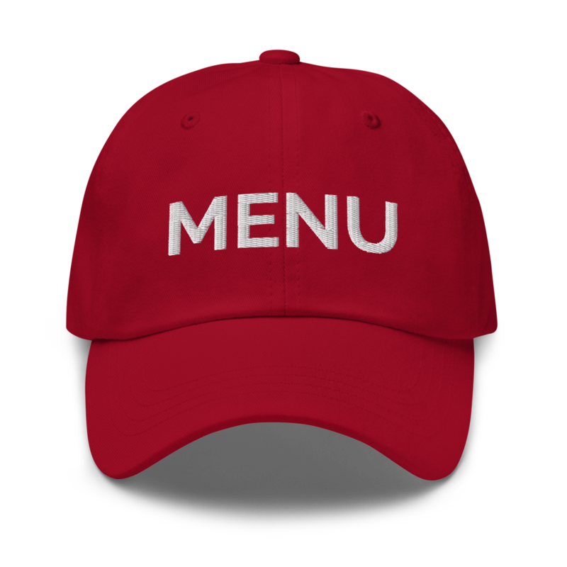 Menu Hat - Cranberry