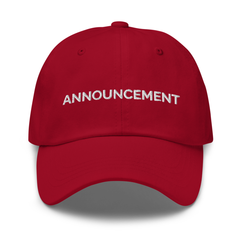Announcement Hat - Cranberry