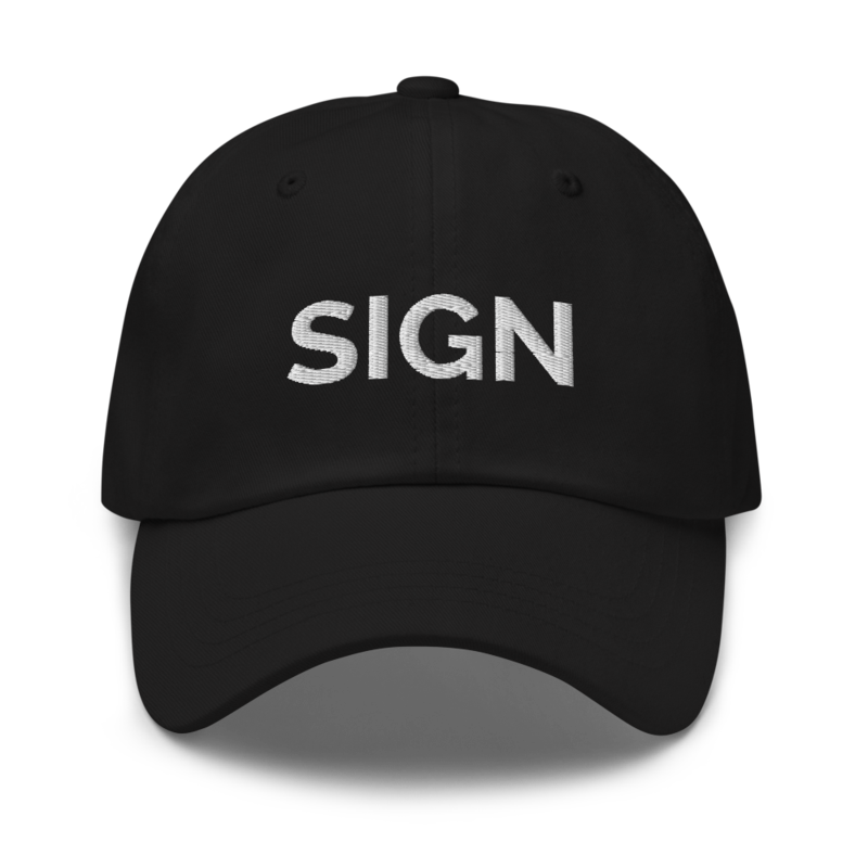 Sign Hat - Black