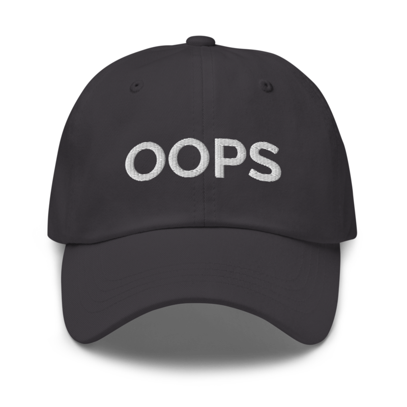 Oops Hat - Dark Grey