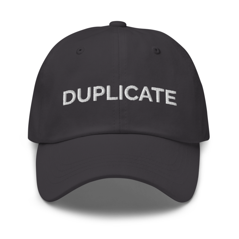 Duplicate Hat - Dark Grey
