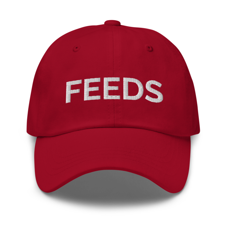 Feeds Hat - Cranberry