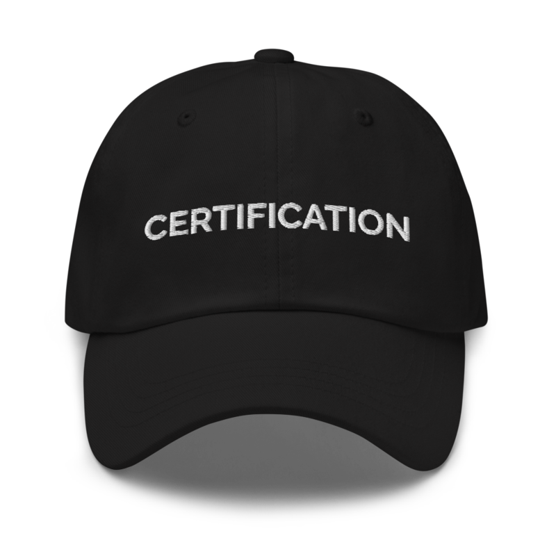 Certification Hat - Black