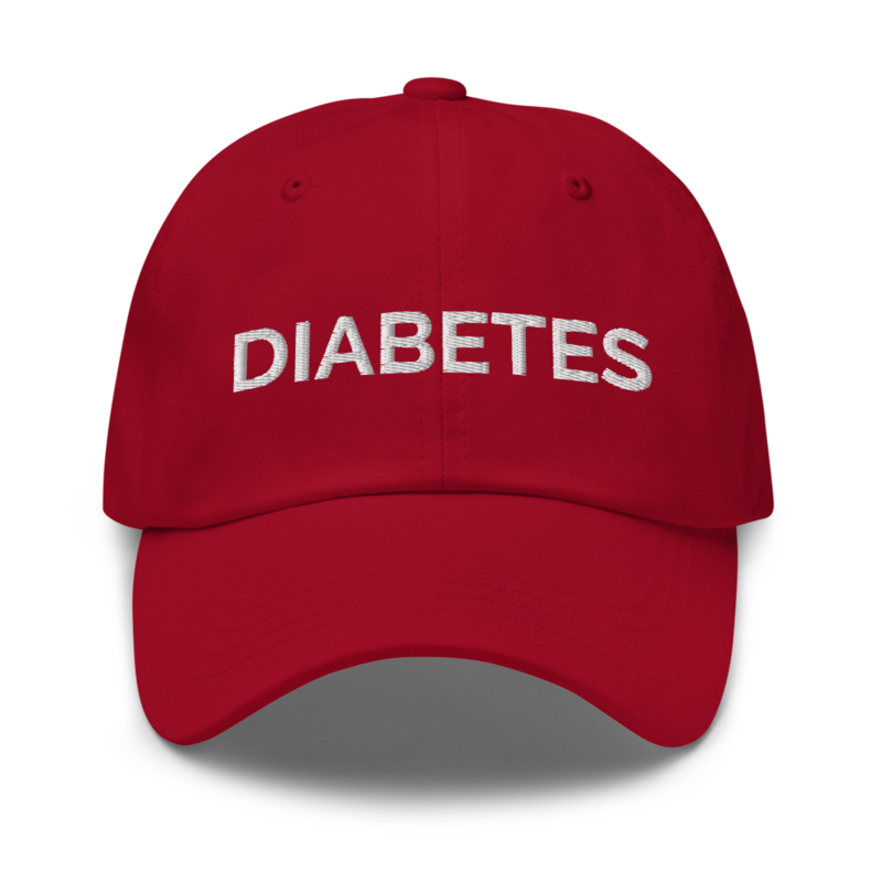 Diabetes Hat - Cranberry