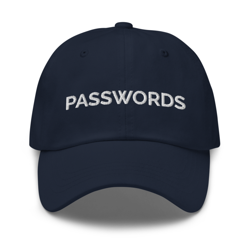 Passwords Hat - Navy
