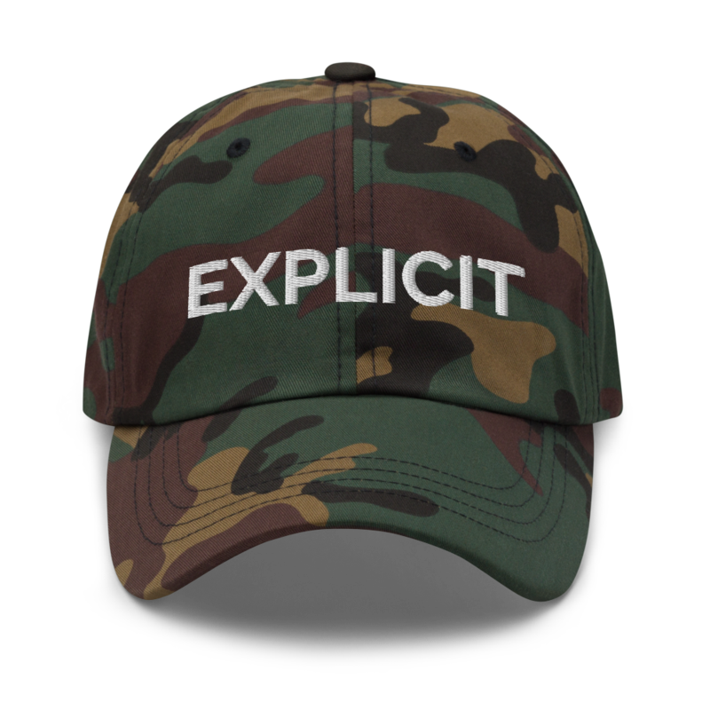 Explicit Hat - Green Camo
