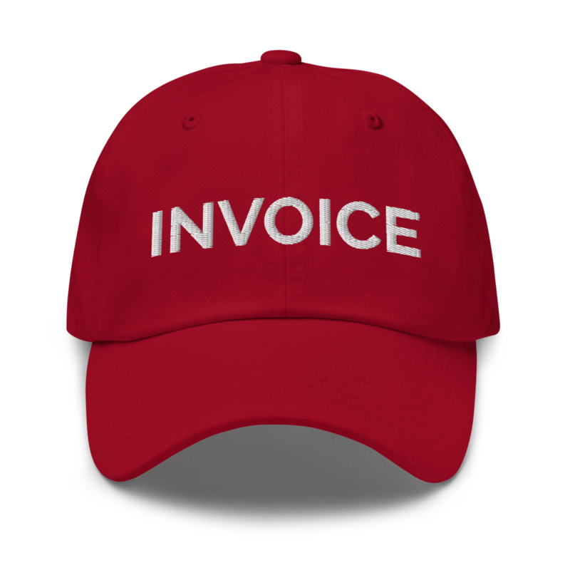 Invoice Hat - Cranberry
