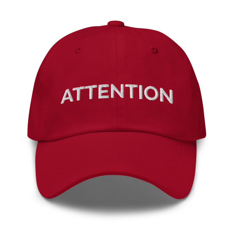 Attention Hat - Cranberry