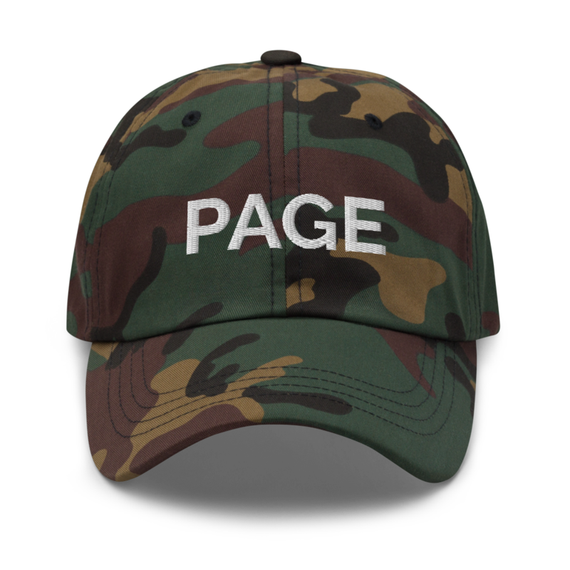 Page Hat - Green Camo