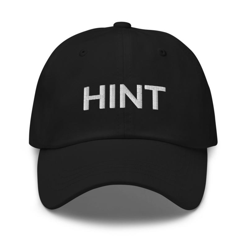 Hint Hat - Black