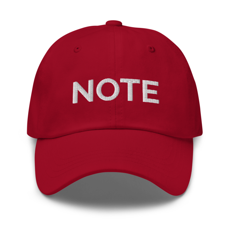 Note Hat - Cranberry